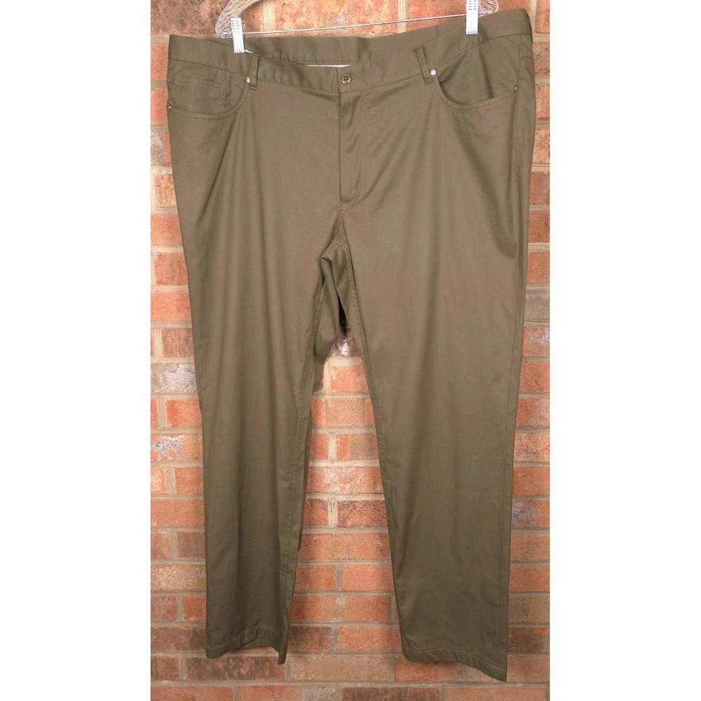 Ermenegildo Zegna Milano Dress Pants Mens 54R 44x30 Green Cotton Trousers